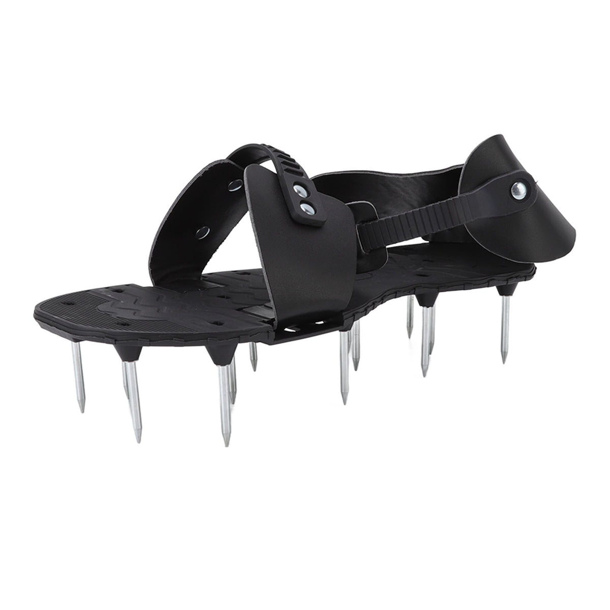 1 Pair Spike Sandals PU Lawn Aerator Shoes Grass Aerator Tool for Yard Garden Plants Health Black
