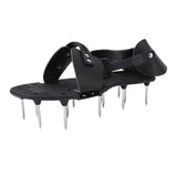 1 Pair Spike Sandals PU Lawn Aerator Shoes Grass Aerator Tool for Yard Garden Plants Health Black