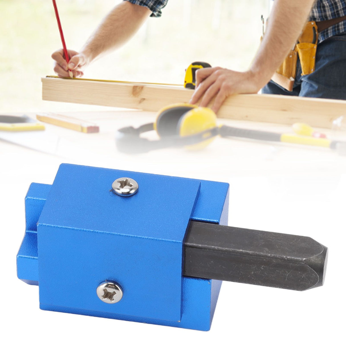 Woodworking Right Angle Corner Chisel Square Recessed Hinge Door Lock Recess Corner Wood Chiseling Tool Blue
