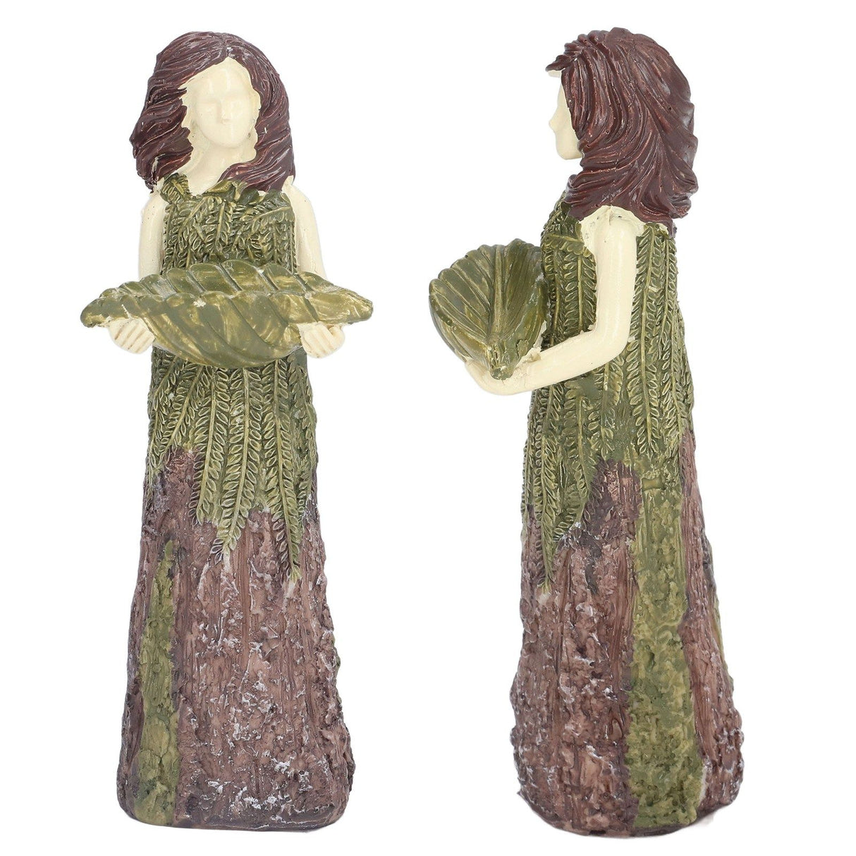 Fairy Statue Bird Feeder Resin Attractive Beautiful Goddess Statuary Bird Feeder for Outdoor Gardens