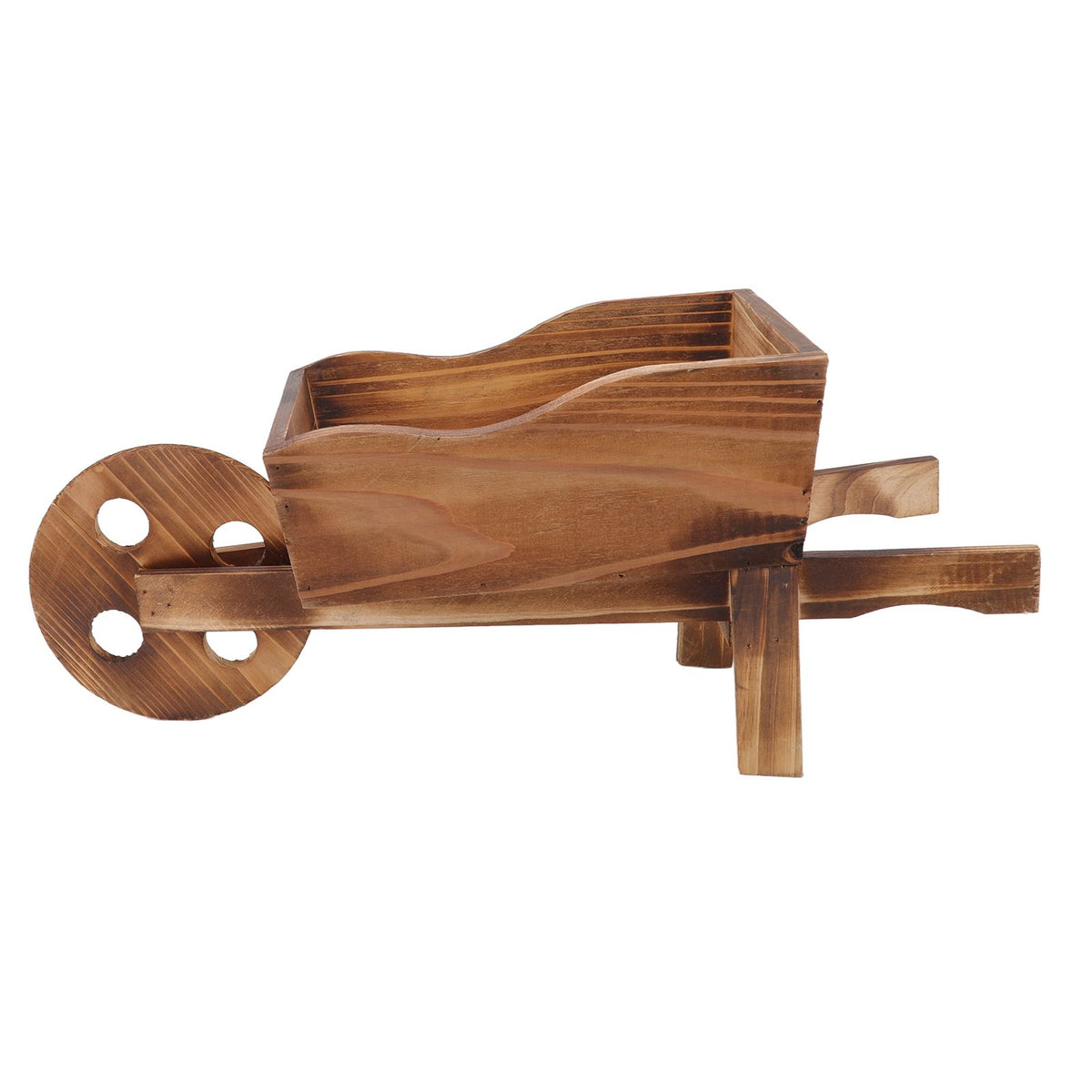 Flower Pot Wooden Cart Innovative Succulent Wheelbarrow Flower Pot for Courtyard Home Decoration