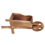 Flower Pot Wooden Cart Innovative Succulent Wheelbarrow Flower Pot for Courtyard Home Decoration