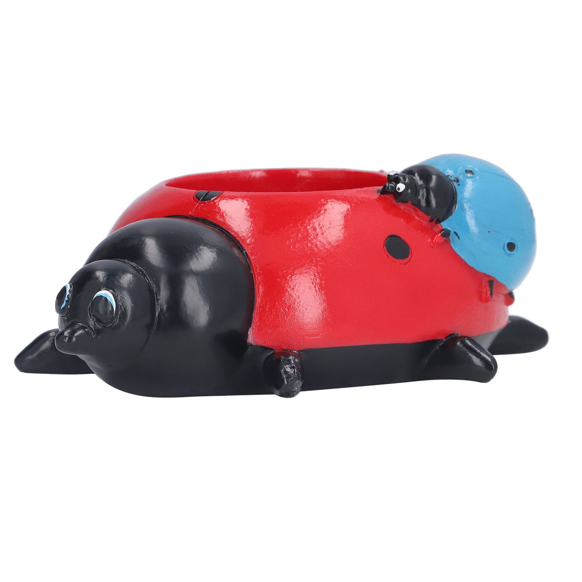Ladybugs Flower Pot Simulation Cute Resin Animal Succulent Plant Container for Garden Decorations W93