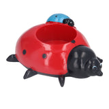 Ladybugs Flower Pot Simulation Cute Resin Animal Succulent Plant Container for Garden Decorations W93