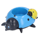 Ladybugs Flower Pot Simulation Cute Resin Animal Succulent Plant Container for Garden Decorations W95