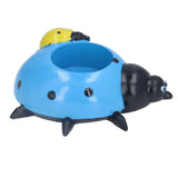 Ladybugs Flower Pot Simulation Cute Resin Animal Succulent Plant Container for Garden Decorations W95