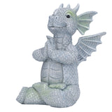 Small Dinosaur Sculpture Resin Meditated Statue Home Ornament for Garden Tree Courtyard Backyard - Top-Down View