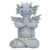 Small Dinosaur Sculpture Resin Meditated Statue Home Ornament for Garden Tree Courtyard Backyard