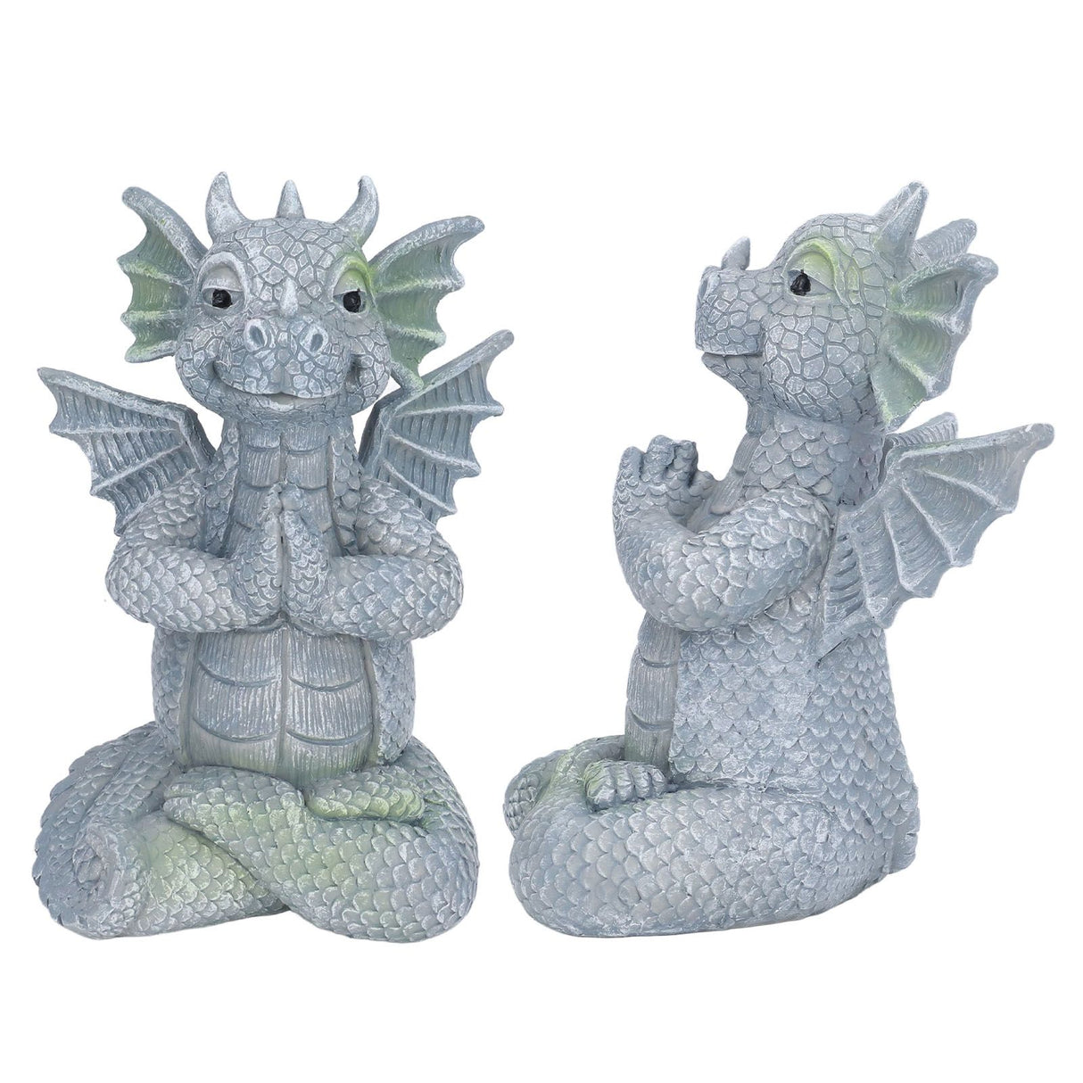 Small Dinosaur Sculpture Resin Meditated Statue Home Ornament for Garden Tree Courtyard Backyard