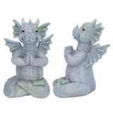 Small Dinosaur Sculpture Resin Meditated Statue Home Ornament for Garden Tree Courtyard Backyard - Close-Up Angle