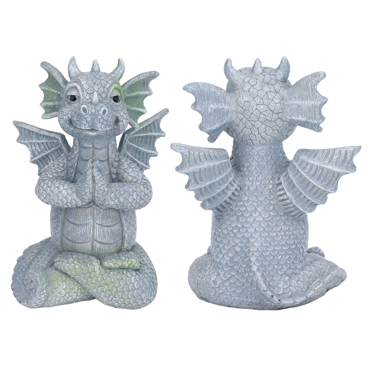 Small Dinosaur Sculpture Resin Meditated Statue Home Ornament for Garden Tree Courtyard Backyard