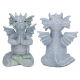 Small Dinosaur Sculpture Resin Meditated Statue Home Ornament for Garden Tree Courtyard Backyard