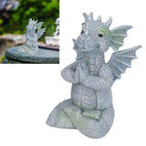 Small Dinosaur Sculpture Resin Meditated Statue Home Ornament for Garden Tree Courtyard Backyard
