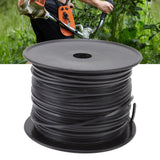 3.3mm/0.13in Square String Trimmer Line High Efficiency Nylon Black Grass Trimmer Line Replacement for Husqvarna 100m/328.1ft