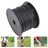 3.3mm/0.13in Square String Trimmer Line High Efficiency Nylon Black Grass Trimmer Line Replacement for Husqvarna 100m/328.1ft