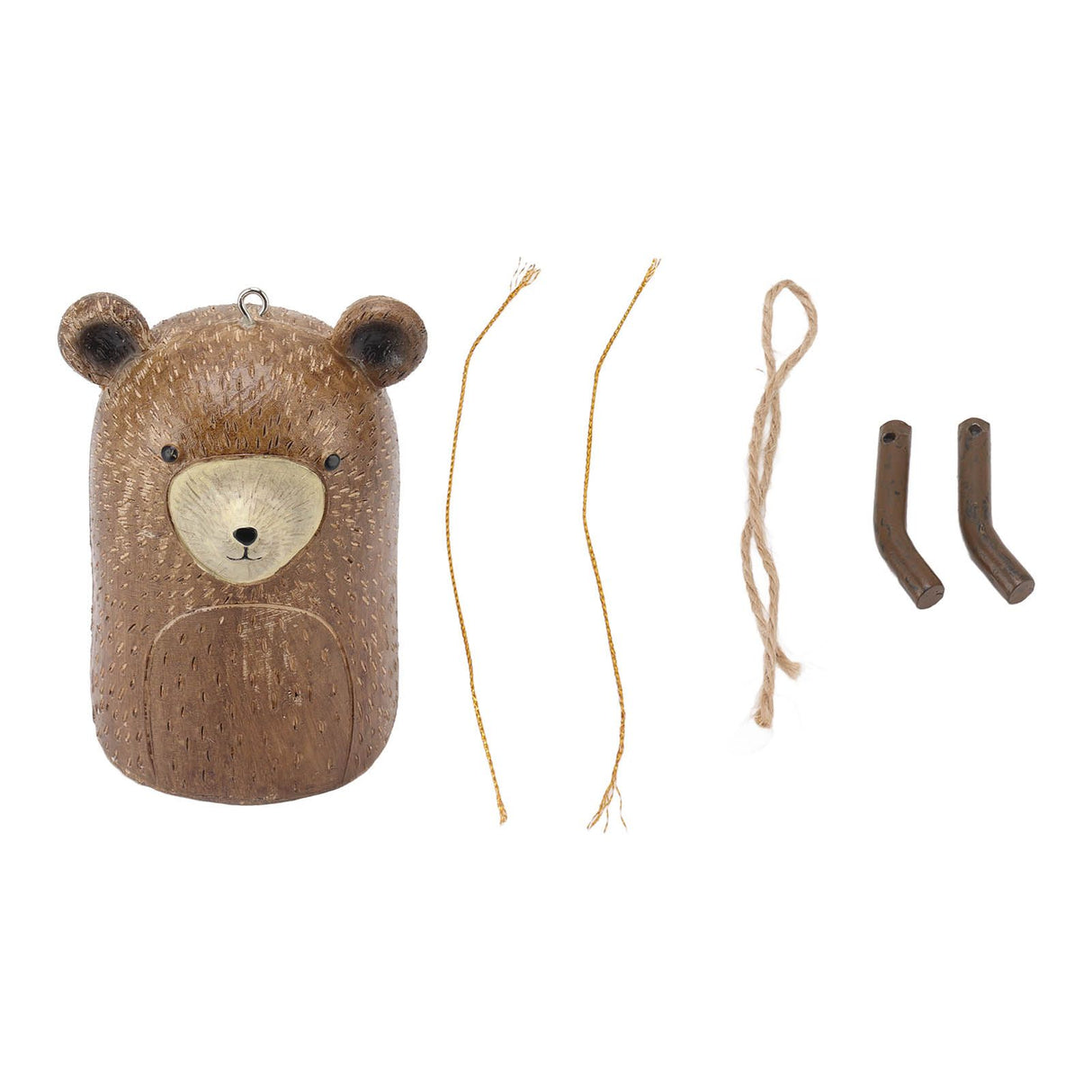 Rustic Hanging Animal Wind Chimes Resin Hand Made Natural Garden Decoration for Gardens Backyards Trees Yards C Raccoon