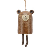Rustic Hanging Animal Wind Chimes Resin Hand Made Natural Garden Decoration for Gardens Backyards Trees Yards C Raccoon