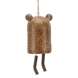Rustic Hanging Animal Wind Chimes Resin Hand Made Natural Garden Decoration for Gardens Backyards Trees Yards C Raccoon - Top-Down View