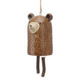 Rustic Hanging Animal Wind Chimes Resin Hand Made Natural Garden Decoration for Gardens Backyards Trees Yards C Raccoon - Rear View