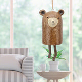Rustic Hanging Animal Wind Chimes Resin Hand Made Natural Garden Decoration for Gardens Backyards Trees Yards C Raccoon - Extra Image