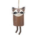 Rustic Hanging Animal Wind Chimes Resin Hand Made Natural Garden Decoration for Gardens Backyards Trees Yards D Red Panda