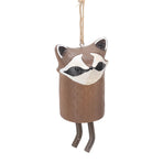 Rustic Hanging Animal Wind Chimes Resin Hand Made Natural Garden Decoration for Gardens Backyards Trees Yards D Red Panda