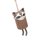 Rustic Hanging Animal Wind Chimes Resin Hand Made Natural Garden Decoration for Gardens Backyards Trees Yards D Red Panda