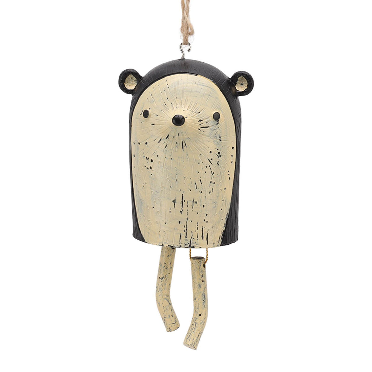 Rustic Hanging Animal Wind Chimes Resin Hand Made Natural Garden Decoration for Gardens Backyards Trees Yards E Hedgehog