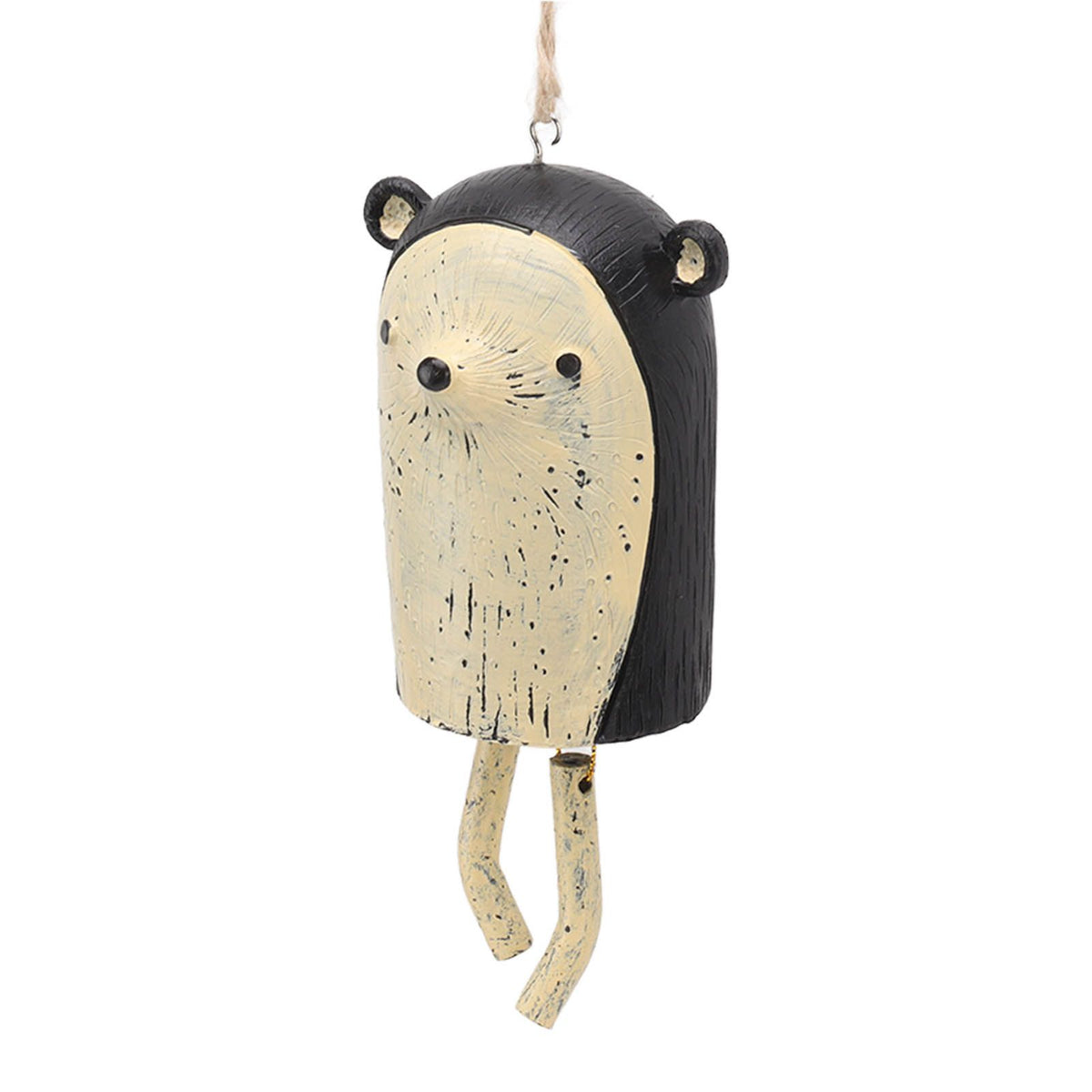 Rustic Hanging Animal Wind Chimes Resin Hand Made Natural Garden Decoration for Gardens Backyards Trees Yards E Hedgehog