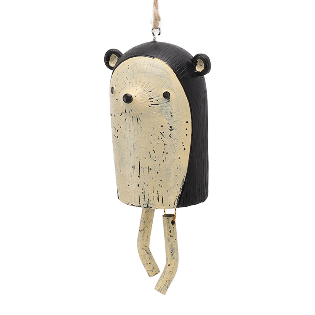 Rustic Hanging Animal Wind Chimes Resin Hand Made Natural Garden Decoration for Gardens Backyards Trees Yards E Hedgehog