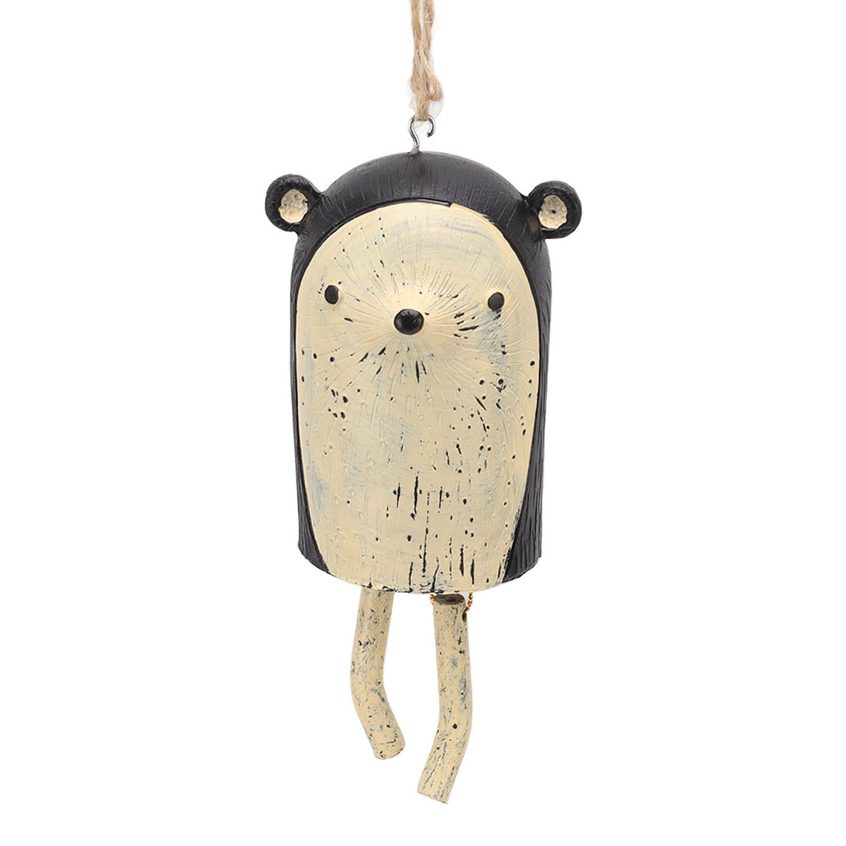 Rustic Hanging Animal Wind Chimes Resin Hand Made Natural Garden Decoration for Gardens Backyards Trees Yards E Hedgehog