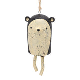 Rustic Hanging Animal Wind Chimes Resin Hand Made Natural Garden Decoration for Gardens Backyards Trees Yards E Hedgehog - Extra Image