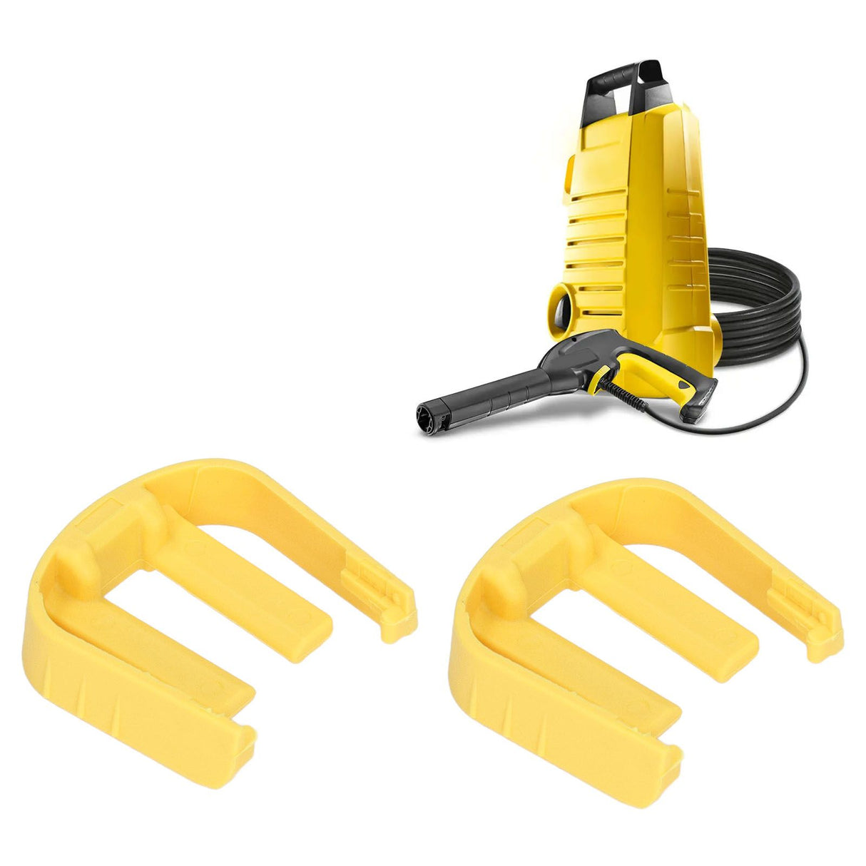 2pcs Car Wash Machine Quick Connector Buckle Car Washer C Clip Replacement Part for Karcher K2 K3 K7 Yellow