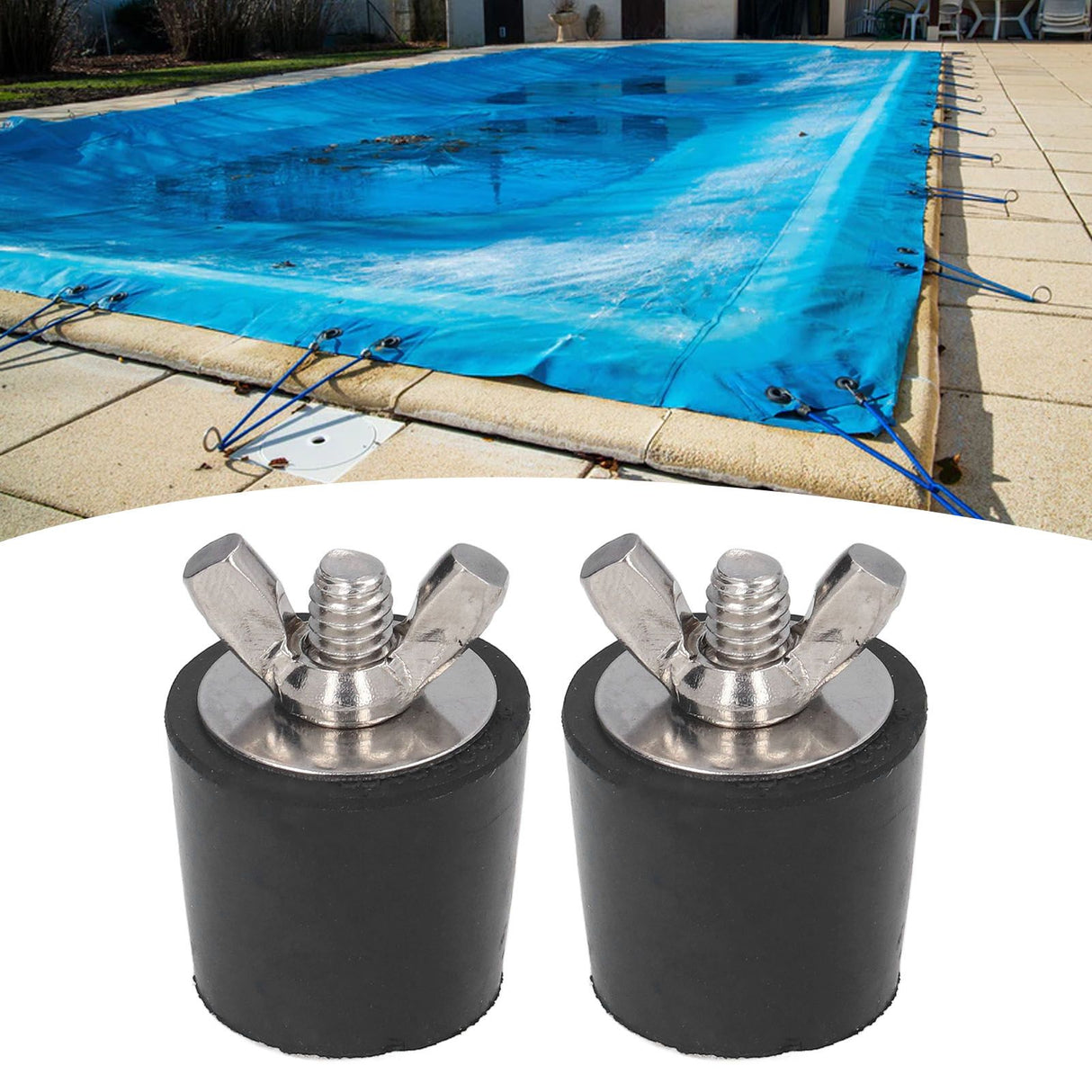 2Pcs Swimming Pool Rubber Plugs Winterizing Tapered Plug Swimming Pool Accessories 25mm