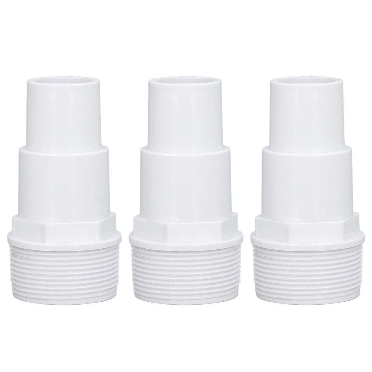 3Pcs G1‑1/2 External Thread Hose Adapter Swimming Pool Supplies for Replacement of Above Ground Pool Pumps Filters Skimmers