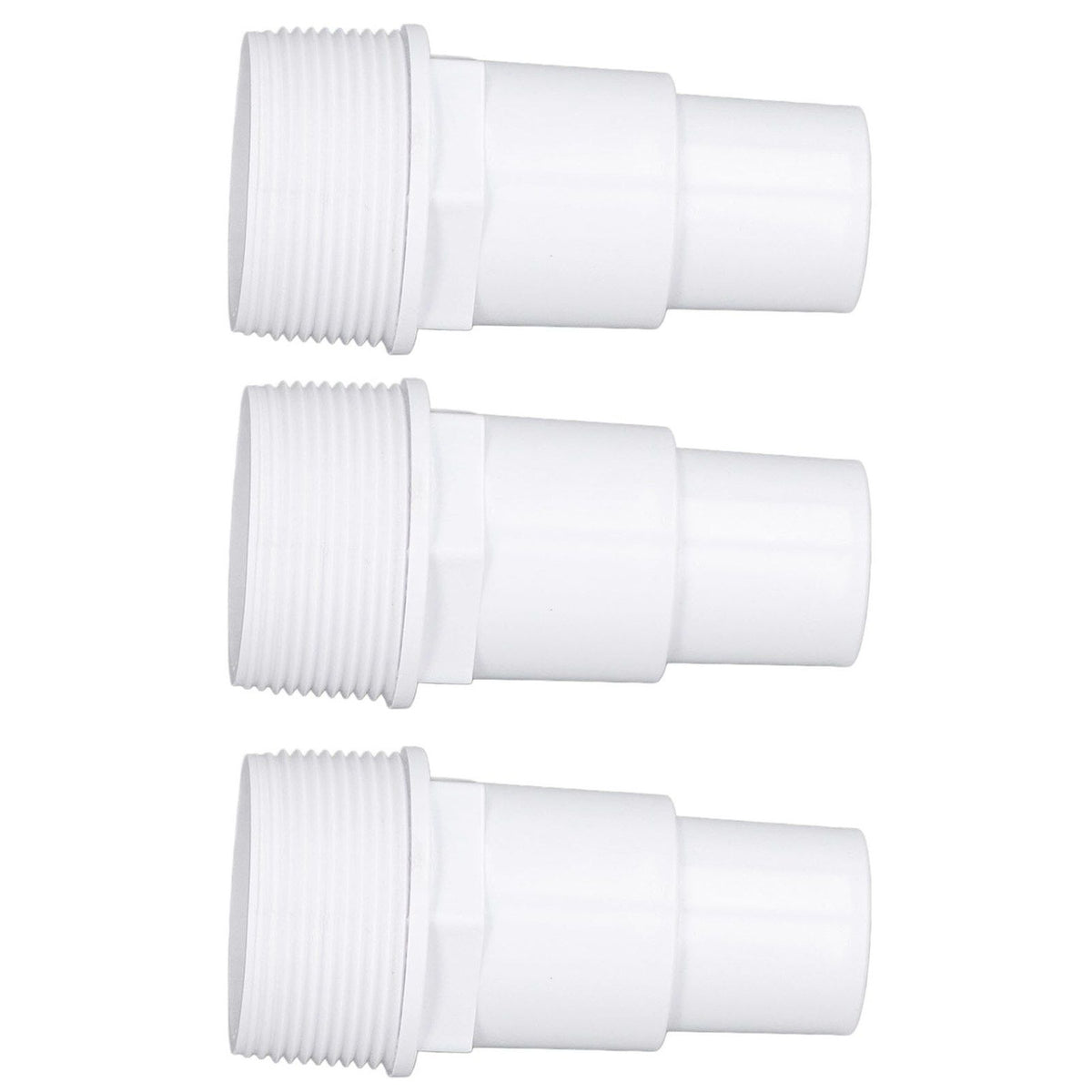 3Pcs G1‑1/2 External Thread Hose Adapter Swimming Pool Supplies for Replacement of Above Ground Pool Pumps Filters Skimmers