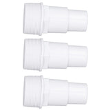 3Pcs G1‑1/2 External Thread Hose Adapter Swimming Pool Supplies for Replacement of Above Ground Pool Pumps Filters Skimmers - Side View