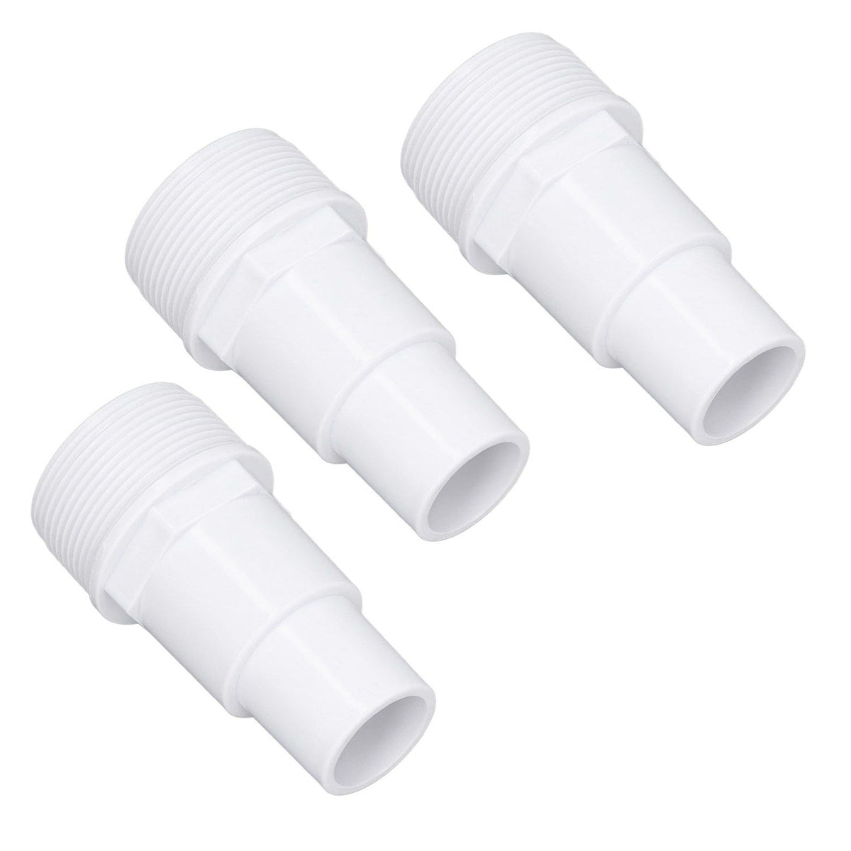 3Pcs G1‑1/2 External Thread Hose Adapter Swimming Pool Supplies for Replacement of Above Ground Pool Pumps Filters Skimmers