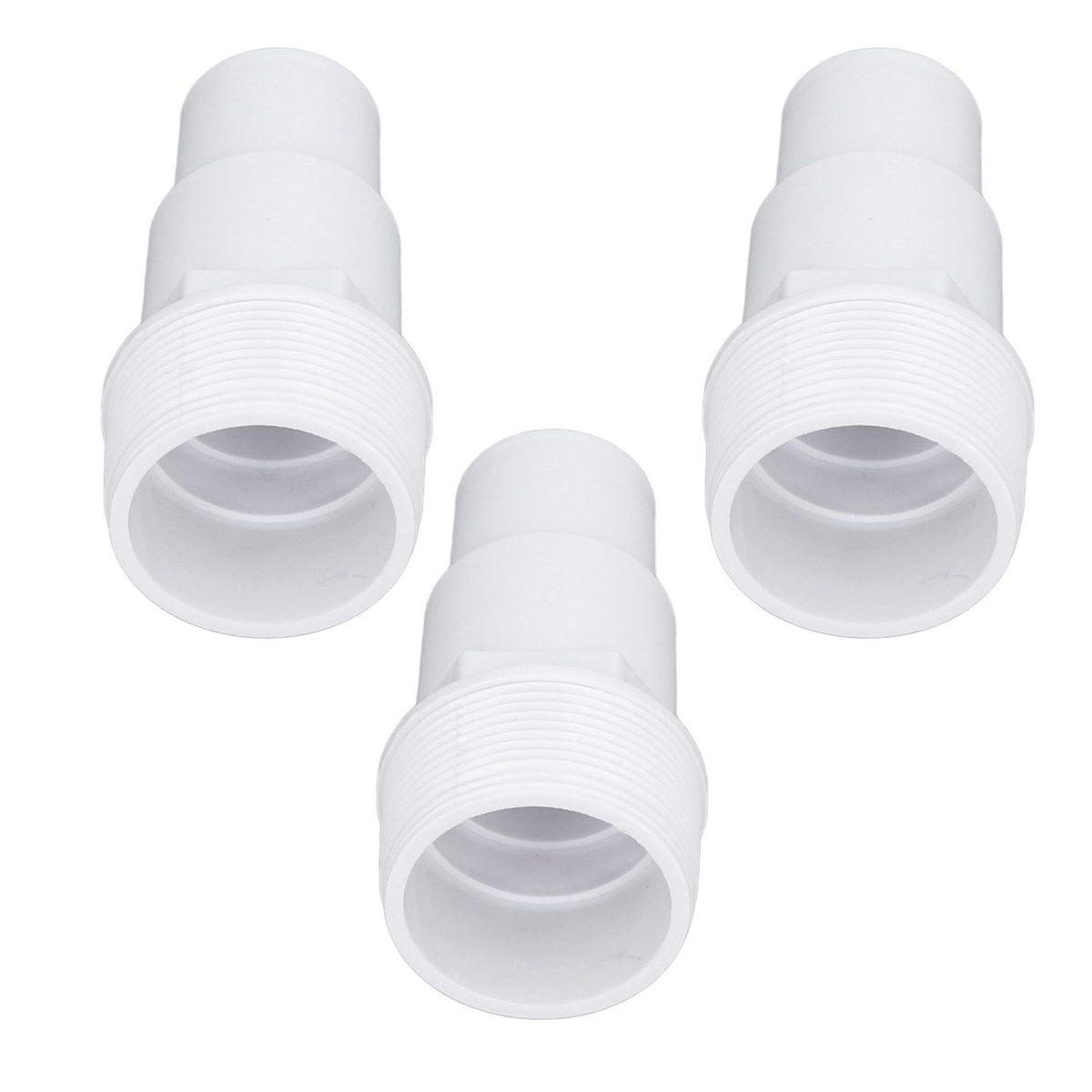 3Pcs G1‑1/2 External Thread Hose Adapter Swimming Pool Supplies for Replacement of Above Ground Pool Pumps Filters Skimmers