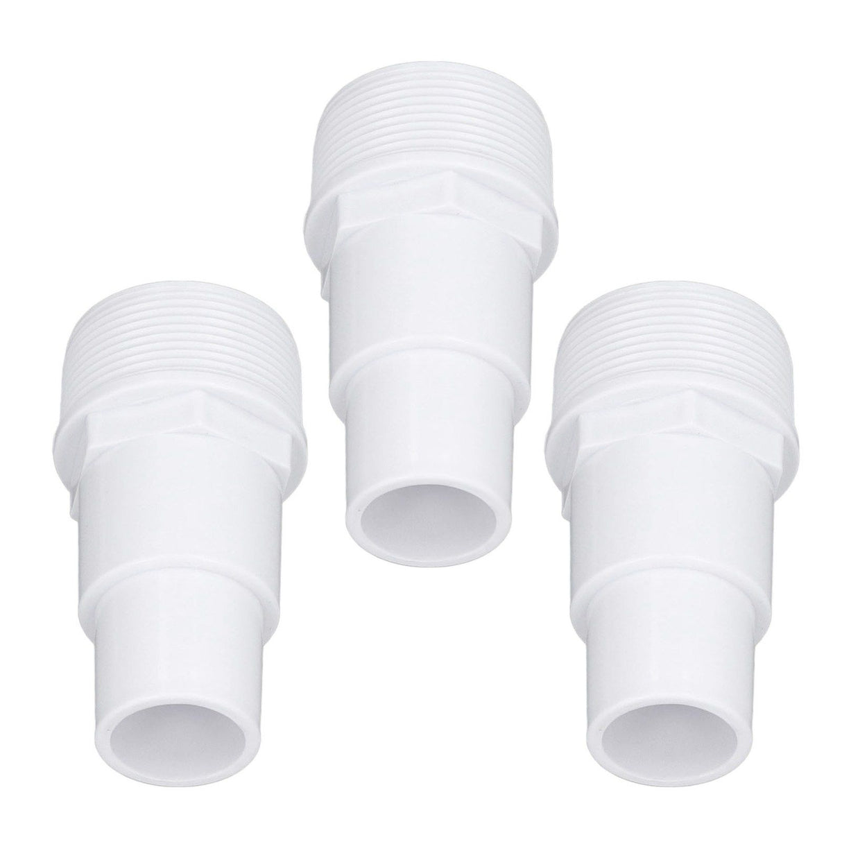 3Pcs G1‑1/2 External Thread Hose Adapter Swimming Pool Supplies for Replacement of Above Ground Pool Pumps Filters Skimmers