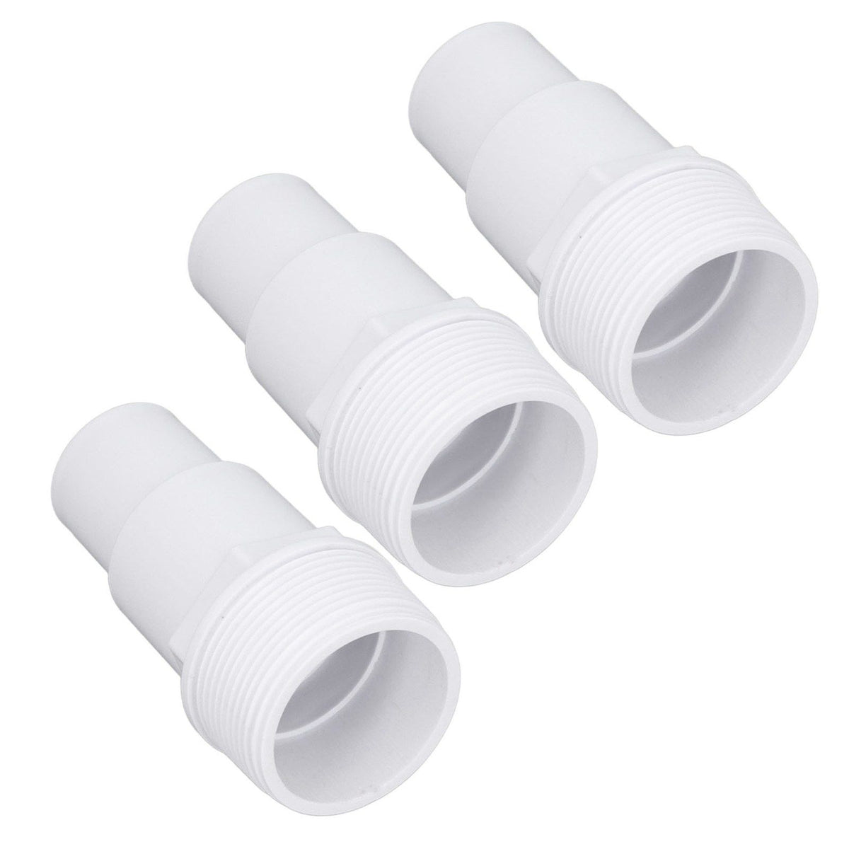 3Pcs G1‑1/2 External Thread Hose Adapter Swimming Pool Supplies for Replacement of Above Ground Pool Pumps Filters Skimmers