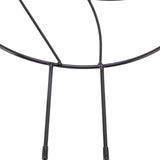 2PCS Flower Plant Support Stand Iron Climbing Frame for Home Garden Round Ring Design Black