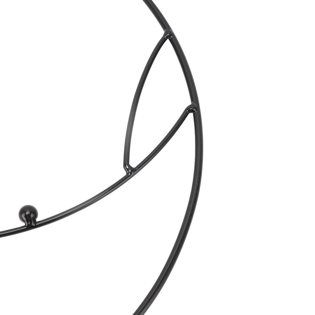 2PCS Flower Plant Support Stand Iron Climbing Frame for Home Garden Round Ring Design Black