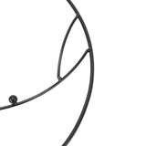 2PCS Flower Plant Support Stand Iron Climbing Frame for Home Garden Round Ring Design Black