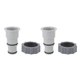 2Pcs Replacement Hose Adapter Plastic Pool Accessories for Threaded Connection Pumps 1.5in 1.25in Hoses