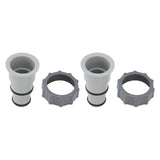 2Pcs Replacement Hose Adapter Plastic Pool Accessories for Threaded Connection Pumps 1.5in 1.25in Hoses - Side View