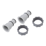 2Pcs Replacement Hose Adapter Plastic Pool Accessories for Threaded Connection Pumps 1.5in 1.25in Hoses - 45-Degree Angle