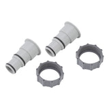 2Pcs Replacement Hose Adapter Plastic Pool Accessories for Threaded Connection Pumps 1.5in 1.25in Hoses - Rear View