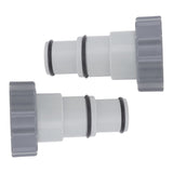2Pcs Replacement Hose Adapter Plastic Pool Accessories for Threaded Connection Pumps 1.5in 1.25in Hoses - Close-Up Angle