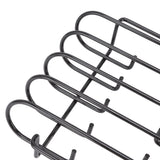 Rib Rack 4 Rows Capacity Compact Portable Iron Material Black Durable Reusable Barbecue Standing Rib Rack for Camping